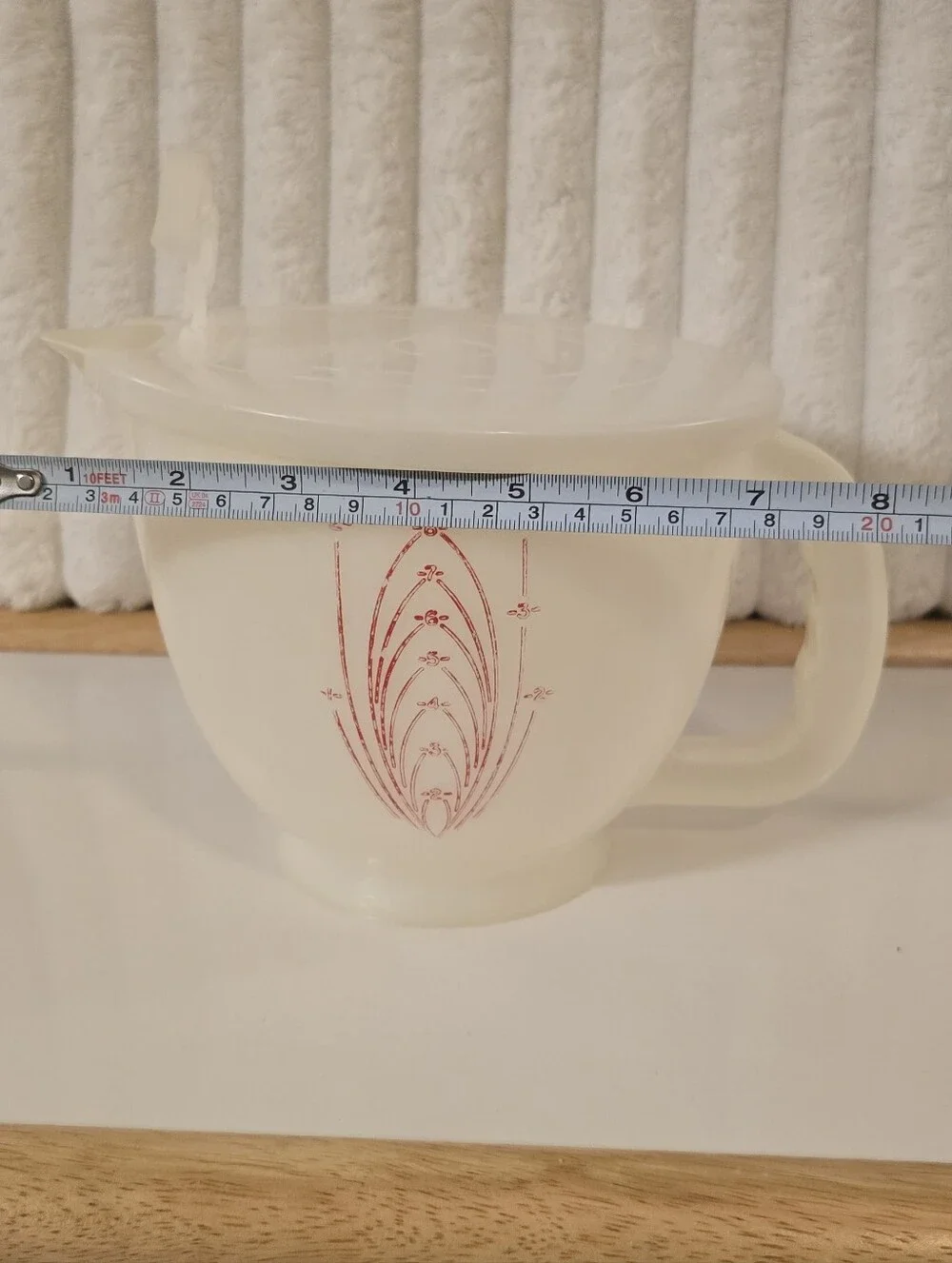 Vintage Tupperware Mix-N-Stor 8 Cup 2 Qt Measuring Batter Bowl Pitcher with Lid